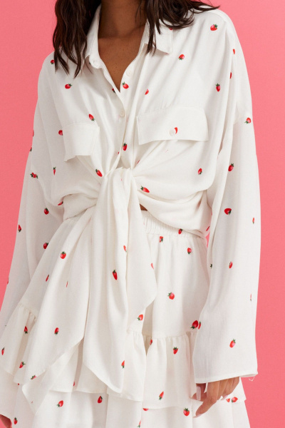 Юбка с ягодным принтом полуприлегающая ANNETE A1255 - фото 2