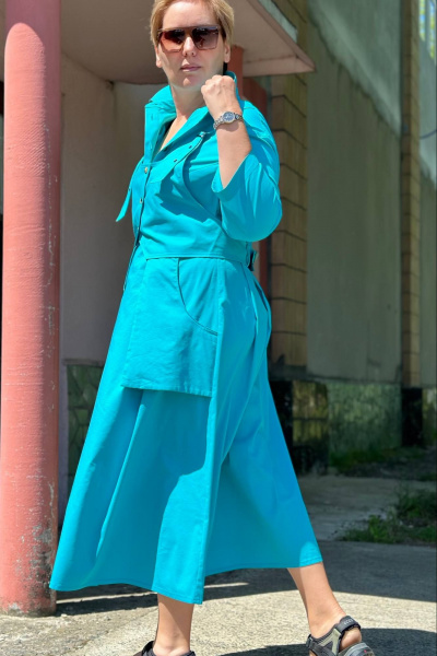 Платье Runella 1629 бирюза - фото 10