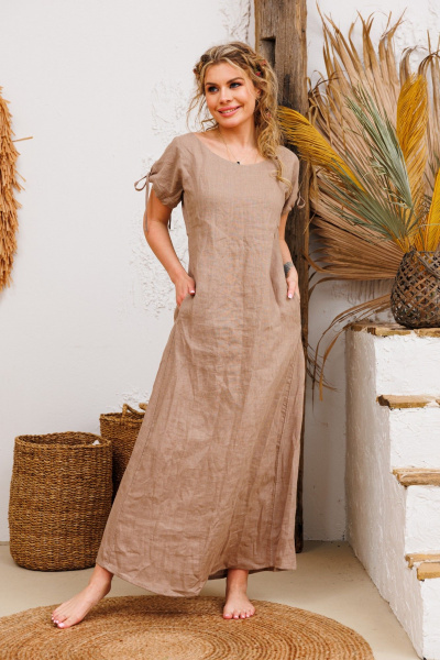 Платье АМУЛЕТ 9725 льняной - фото 1