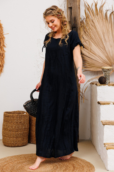 Платье АМУЛЕТ 9725 черный - фото 1