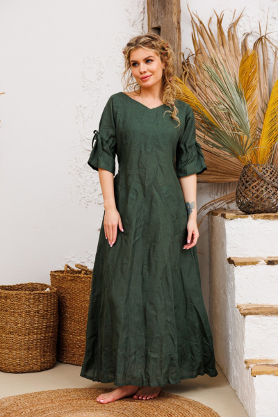 Платье АМУЛЕТ 9731 изумруд - фото 7