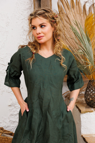 Платье АМУЛЕТ 9731 изумруд - фото 4