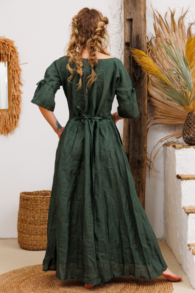 Платье АМУЛЕТ 9731 изумруд - фото 3