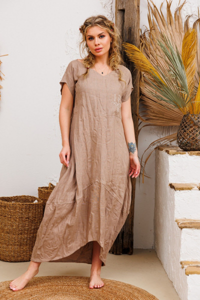 Платье АМУЛЕТ 9733 льняной - фото 2