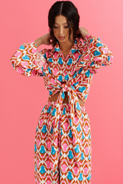 Комплект брюки и туника из вискозы с принтом ANNETE A4253 - фото 5