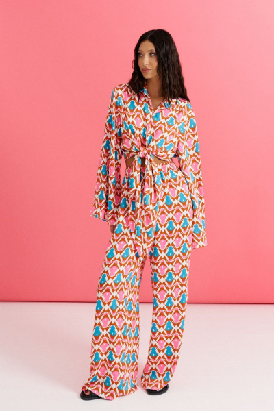 Комплект брюки и туника из вискозы с принтом ANNETE A4253 - фото 2