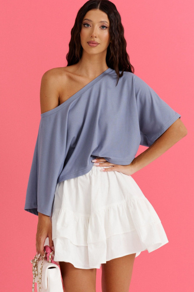 Фиолетовый вискозный джемпер на каждый день ANNETE A933 - фото 6