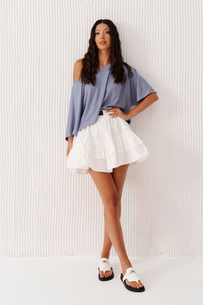 Фиолетовый вискозный джемпер на каждый день ANNETE A933 - фото 5