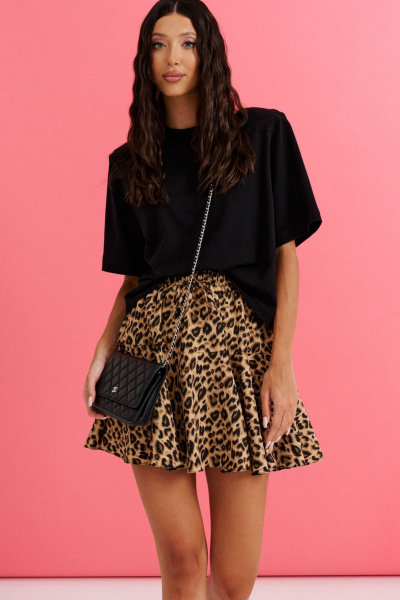 Черный хлопковый джемпер с подплечниками ANNETE A934 - фото 1