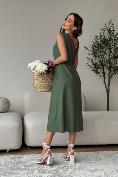Платье Dilana VIP 1994 хвойный - фото 2