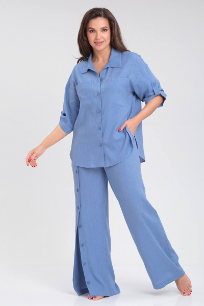 Брюки, рубашка Ma Сherie 3055 небесный - фото 6