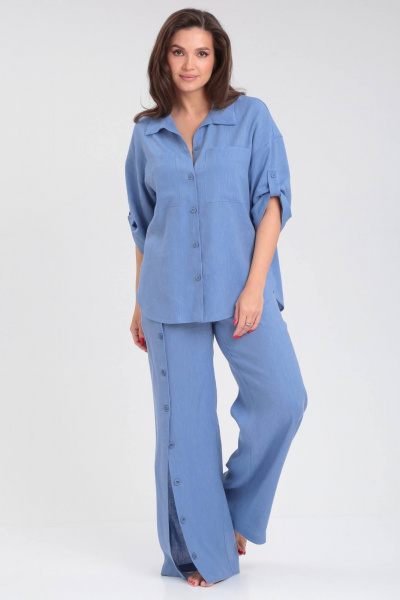 Брюки, рубашка Ma Сherie 3055 небесный - фото 1