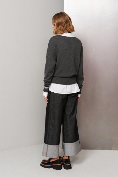 Черные джинсы из джинса на каждый день BURVIN 9269-11 - фото 4