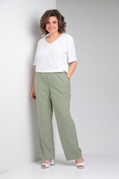 Брюки, футболка OVERYOU М148/1 оливка - фото 4