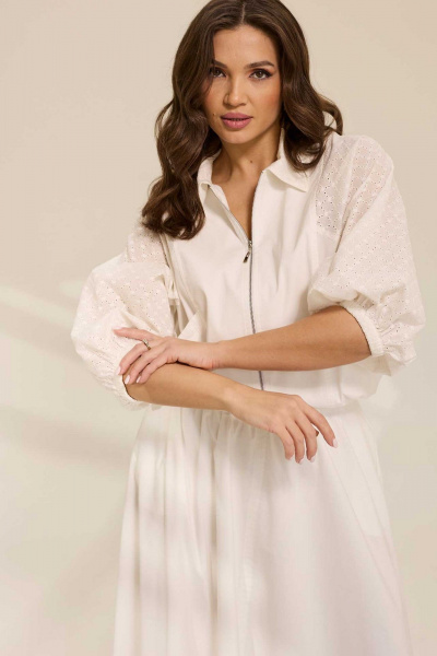 Юбка макси с воланом и блузой на резинке из текстиля Mislana 1103 - фото 5