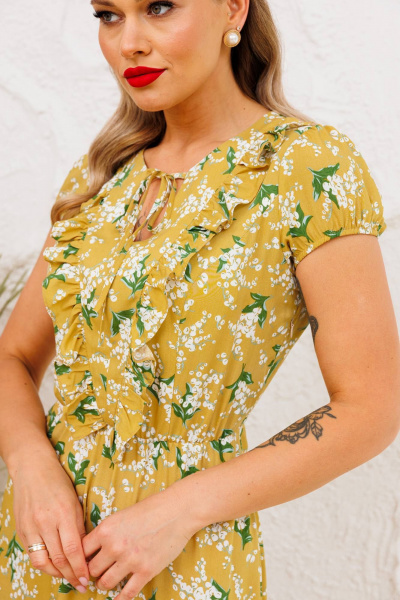 Платье Мода Юрс 2562 горчица - фото 5