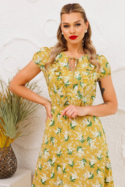 Платье Мода Юрс 2562 горчица - фото 2
