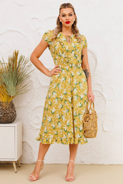 Платье Мода Юрс 2562 горчица - фото 1