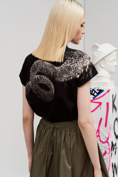 Зеленая юбка нарядная из текстиля для демисезона BURVIN 9439-21 - фото 3