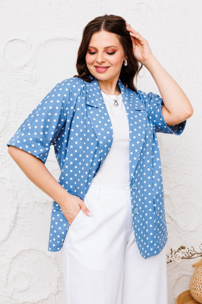 Брюки, жакет Danaida 2224  белый+синий - фото 10