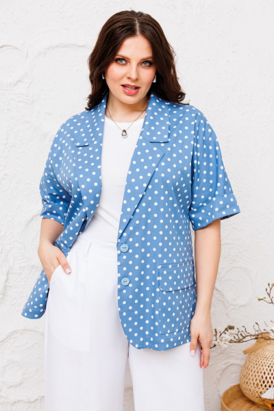 Брюки, жакет Danaida 2224  белый+синий - фото 9