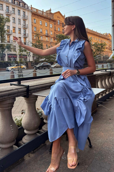 Платье летнее в стиле на каждый день из вискозы Pavlova 167 - фото 7