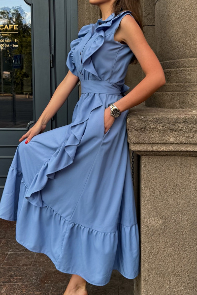 Платье летнее в стиле на каждый день из вискозы Pavlova 167 - фото 4