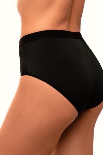 Черные трикотажные трусы с высокой талией и подкладкой BRAVO 119P черный - фото 2