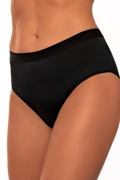 Черные трикотажные трусы с высокой талией и подкладкой BRAVO 119P черный - фото 1