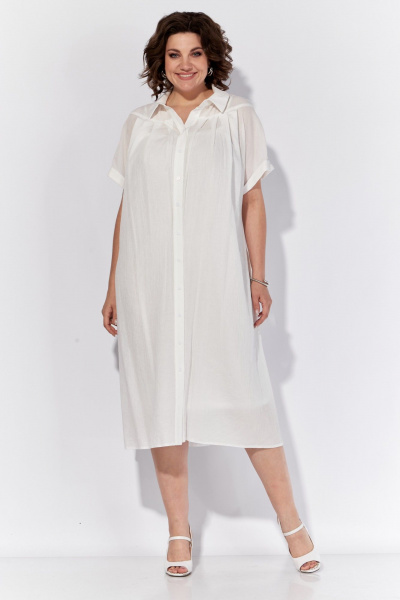 Платье летнее свободное с складками и поясом из тесьмы Anna Majewska 1536W - фото 4