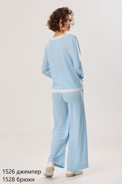 Вискозный джемпер с ажурным декором и вышивкой NiV NiV fashion 1526 - фото 5