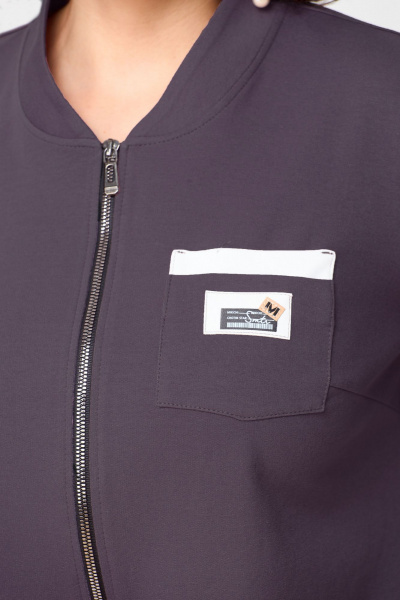 Спортивный костюм бомбер и брюки из трикотажа Bonna Image 889 серо-фиолетовый - фото 9