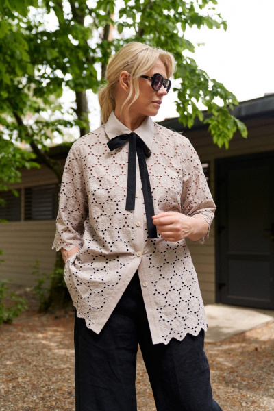 Блуза ELLETTO 3737 бежевый - фото 4