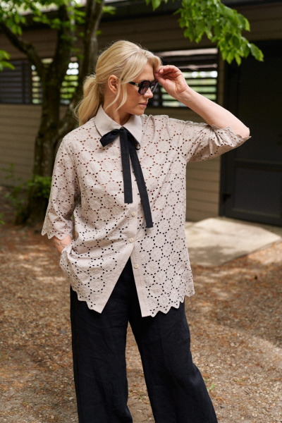 Блуза ELLETTO 3737 бежевый - фото 2