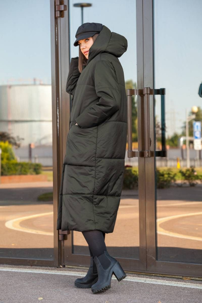 Пальто Lady Secret 6273 хаки - фото 4