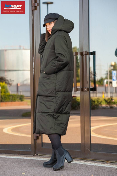 Пальто Lady Secret 6273 хаки - фото 3