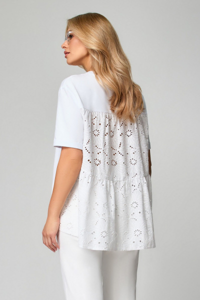 Летний сарафан из вискозы с завязками и карманами Svetlana-Style 2016 белый - фото 2