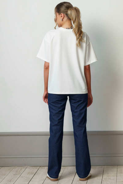 Синие джинсы прямого кроя из высококачественного денима для повседневного стиля Ivera 2062 темно-синий - фото 10