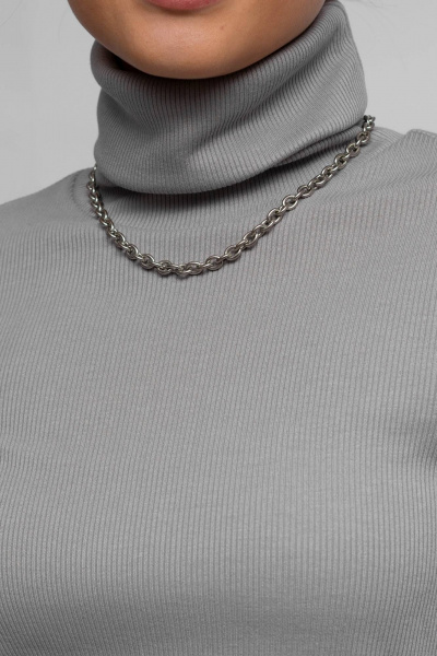 Водолазка трикотажная с воротом под горло Ivera 5075L серый - фото 4