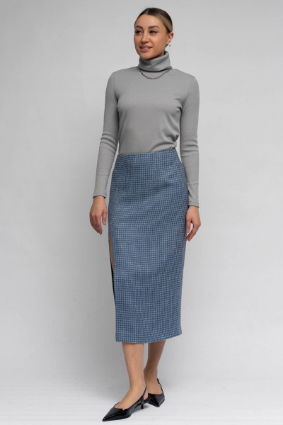 Водолазка трикотажная с воротом под горло Ivera 5075L серый - фото 3