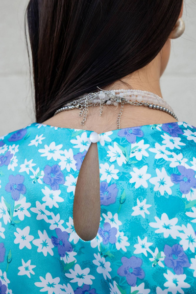 Летняя атласная блуза без рукавов с эластичной тесьмой LADO 899/3-9 - фото 5