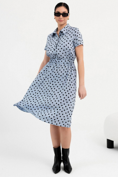 Летнее платье из вискозы с поясом и коротким рукавом LADO 6174/2-9 - фото 3