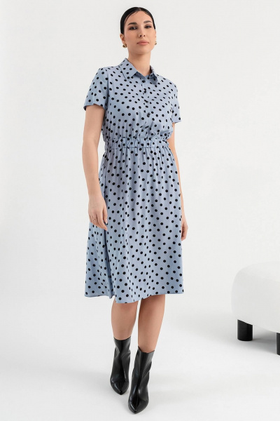 Летнее платье из вискозы с поясом и коротким рукавом LADO 6174/2-9 - фото 1