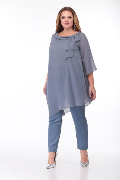 Блуза, брюки ANASTASIA MAK 660 серый - фото 2