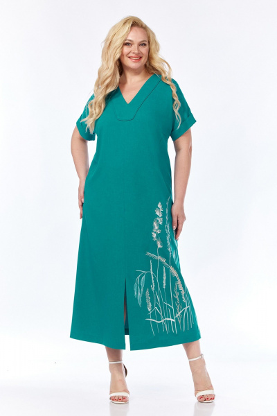 Свободное платье с разрезом и декоративной планкой Jurimex 3134 - фото 1