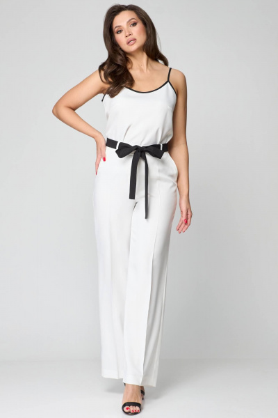 Блуза, брюки и топ для повседневного образа Мишель стиль 1201 черно-белый - фото 8