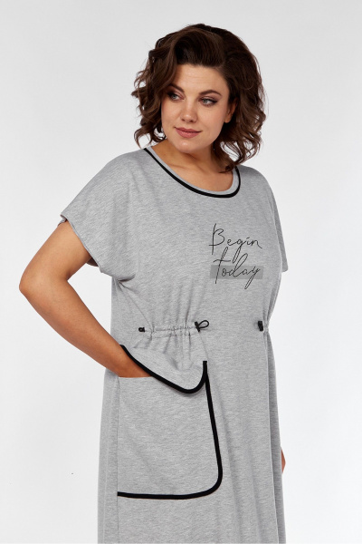 Трикотажное платье свободного силуэта с кулисами Jurimex 3140 - фото 2