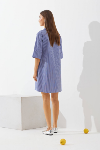 Платье свободного А-силуэта с карманами и поясом N.O.W. 1422 - фото 4