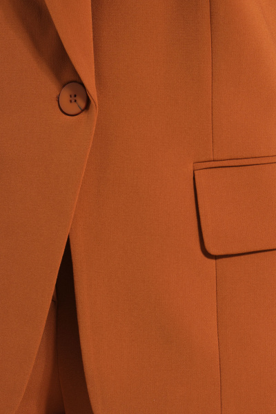 Костюм из текстиля: укороченные брюки и жакет для делового стиля Панда 150620w горчичный - фото 3