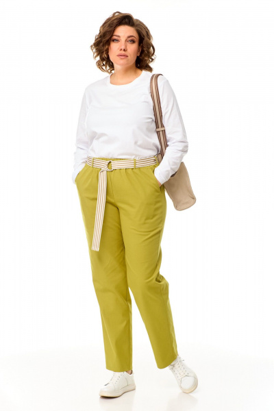 Брюки, жакет, футболка T&N 7523 олива - фото 5